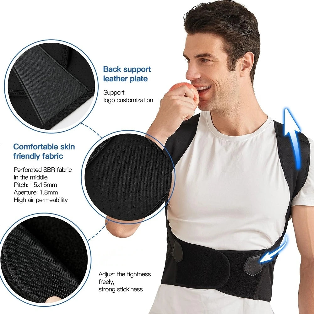 Back Brace Posture Corrector - Adjustable Support for Pain Relief & Perfect Posture for Men & Women!