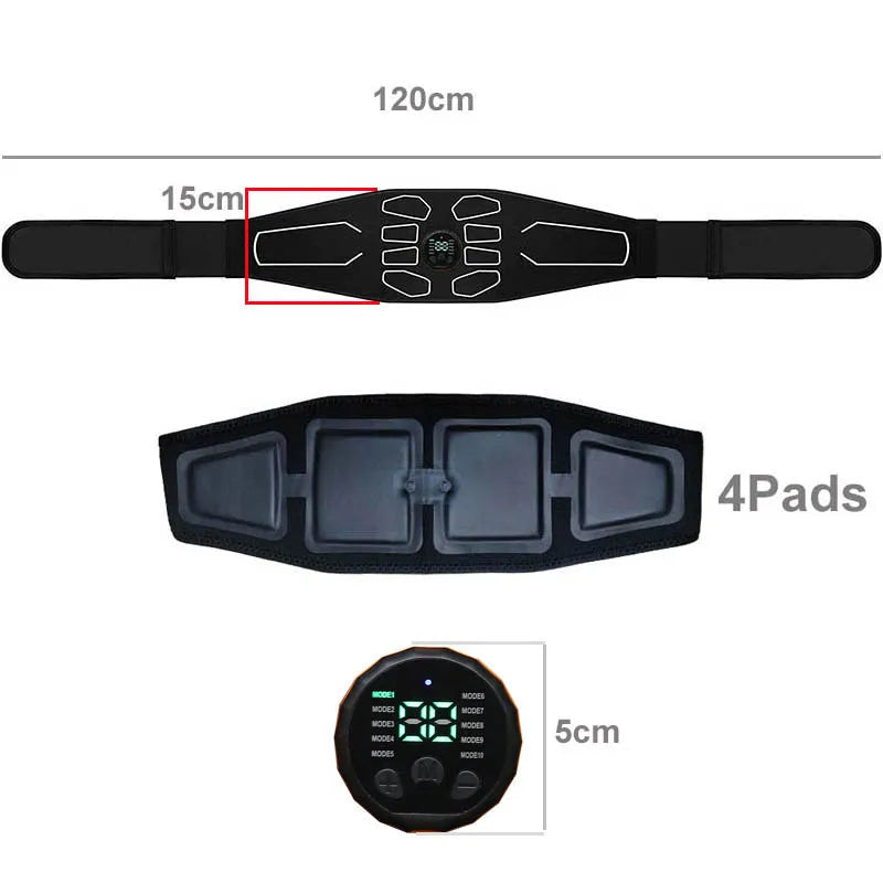 120cm Abdominal Massager Waist Belt - Professional Fitness Equipment for Muscle Toning and Abdominal Training