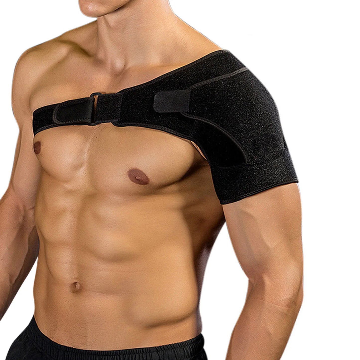 Adjustable Shoulder Brace with Ice Pack Pocket for Torn Rotator Cuff and Joint Pain Relief